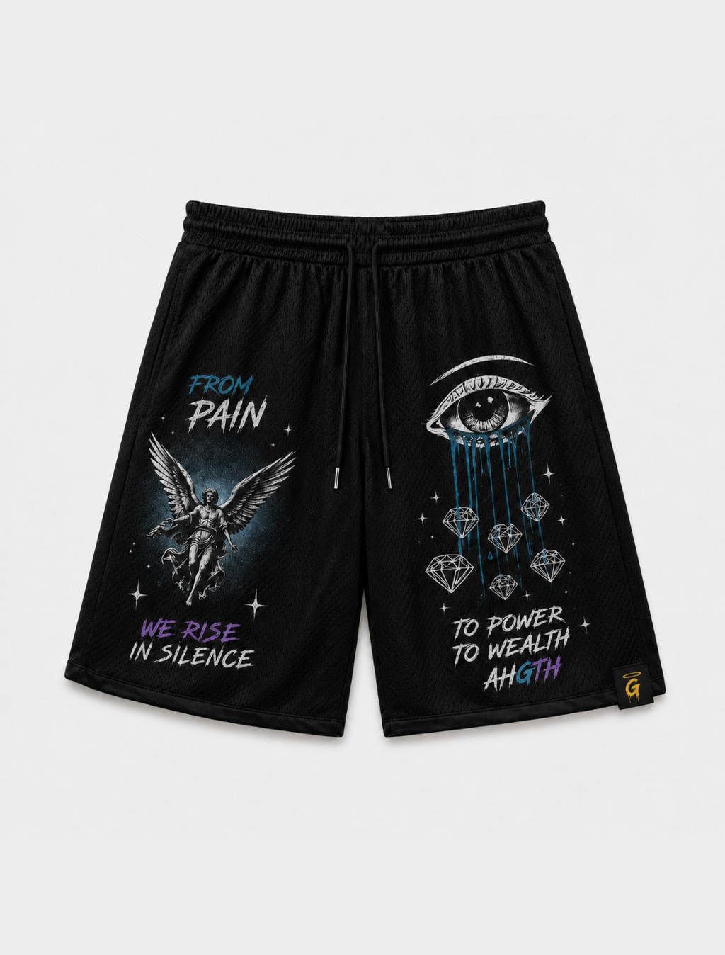 PAIN TO POWER MESH SHORTS